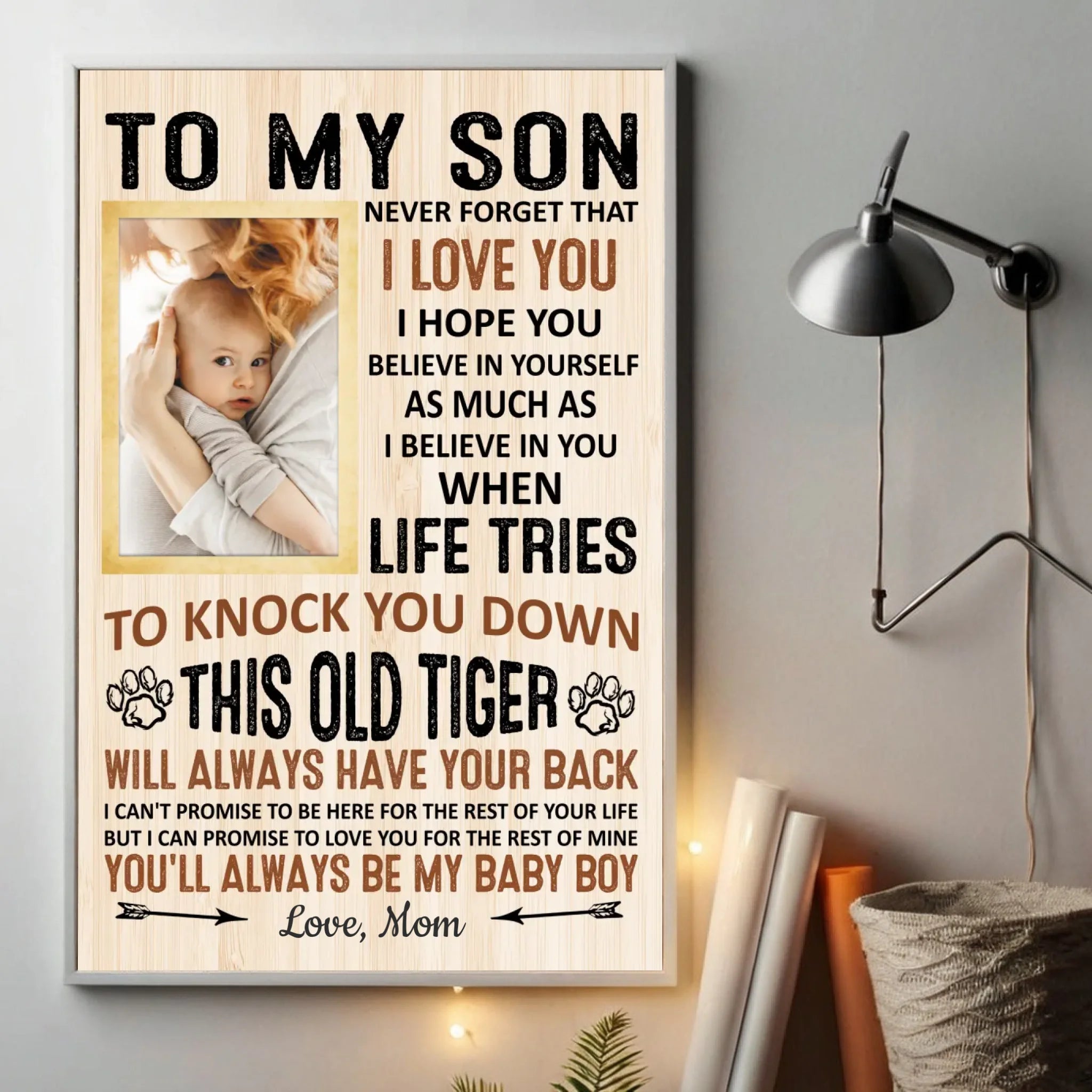 A Timeless Gift: Custom Poster for Your Son with Love - 89Prints