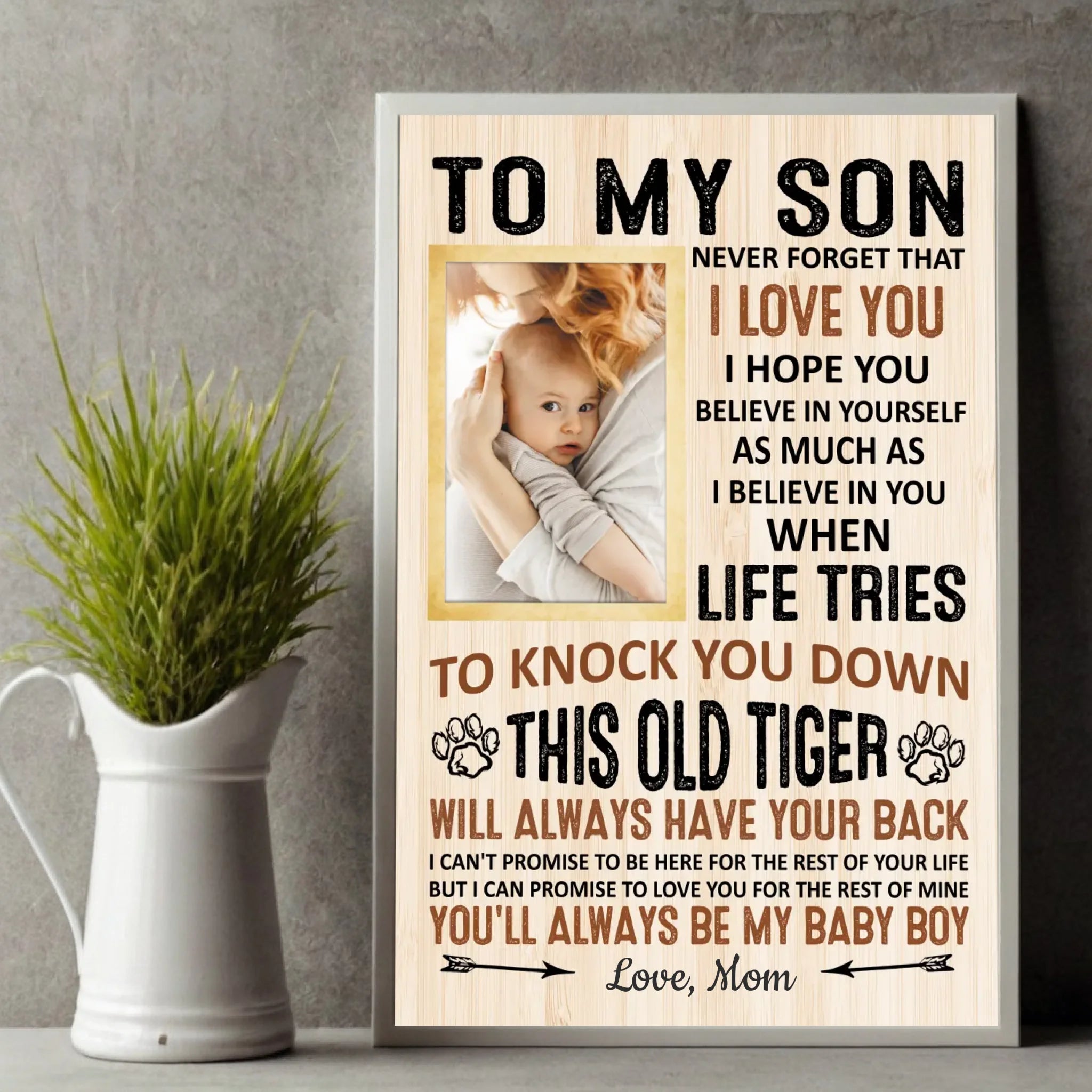 A Timeless Gift: Custom Poster for Your Son with Love - 89Prints