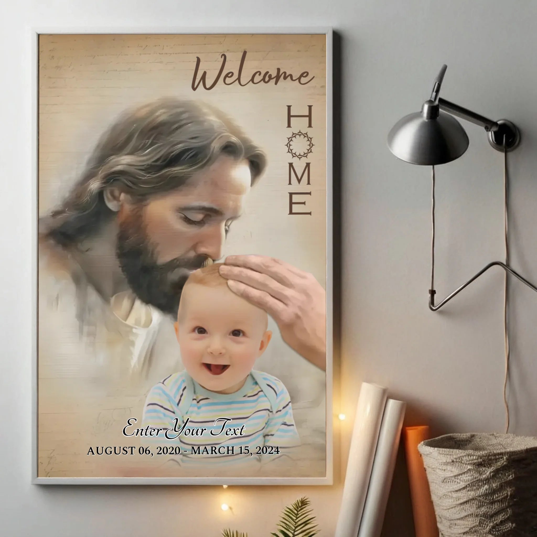 Customized Memorial Poster for Your Son – A Divine Embrace: 'Welcome Home' Memorial Poster- 89Prints