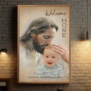 Customized Memorial Poster for Your Son – A Divine Embrace: 'Welcome Home' Memorial Poster- 89Prints