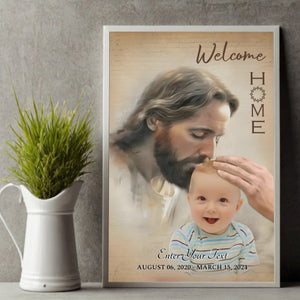 Customized Memorial Poster for Your Son – A Divine Embrace: 'Welcome Home' Memorial Poster- 89Prints