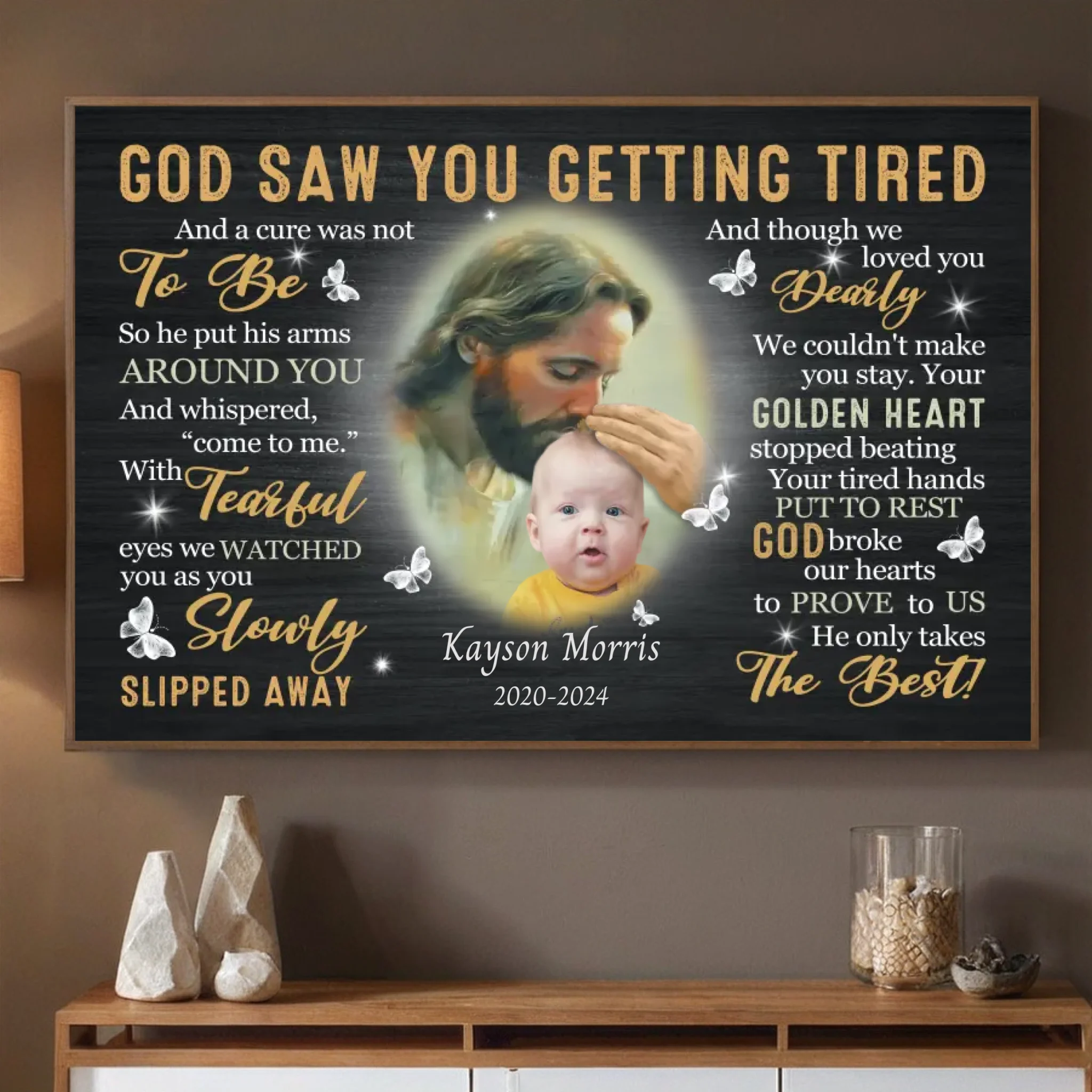 Customized Poster – A Loving Memorial Tribute for Your Beloved Son - 89Prints