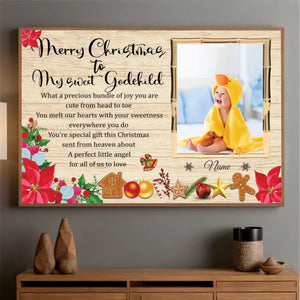 Customizable Christmas Poster for Your Sweet Godchild – A Precious Keepsake - 89prints