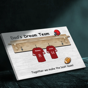 Dad's Dream Team - Canvas Art for Custom Soccer Jerseys #1 Quality at 89Prints