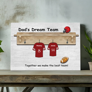 Dad's Dream Team - Canvas Art for Custom Soccer Jerseys #1 Quality at 89Prints