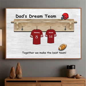 Dads Dream Team Custom Soccer Jersey Poster from 89Prints