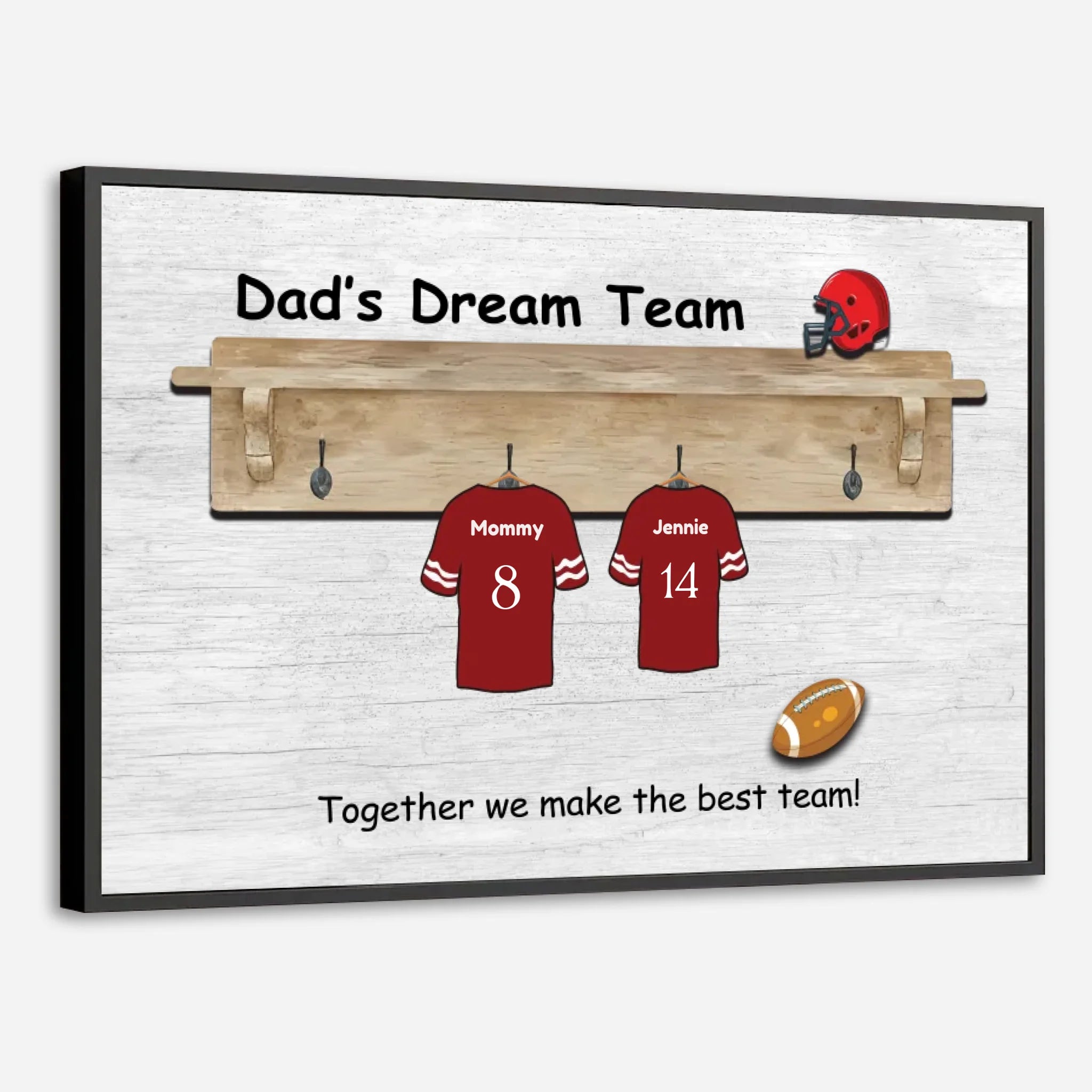 Dads Dream Team Custom Soccer Jersey Poster from 89Prints