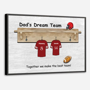 Dads Dream Team Custom Soccer Jersey Poster from 89Prints
