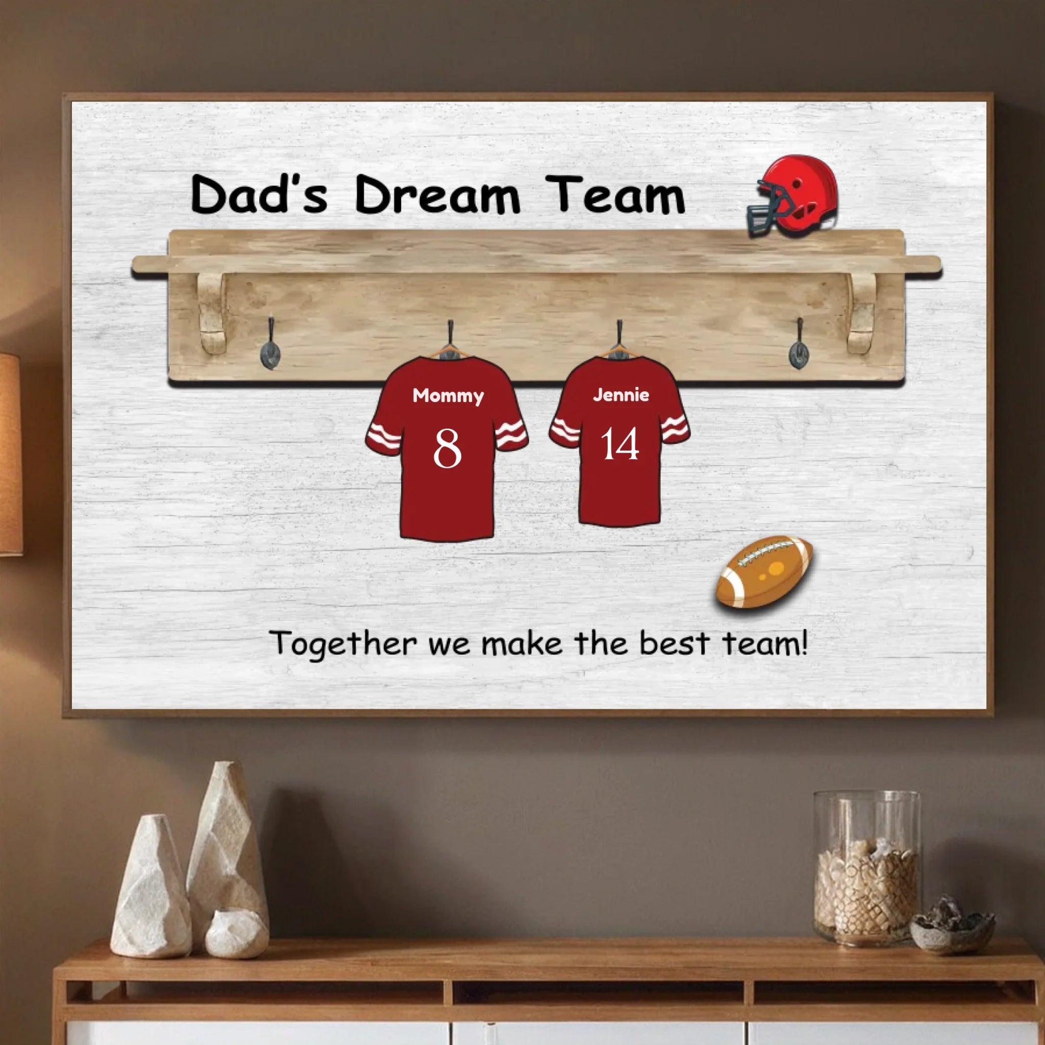 Dads Dream Team Custom Soccer Jersey Poster from 89Prints