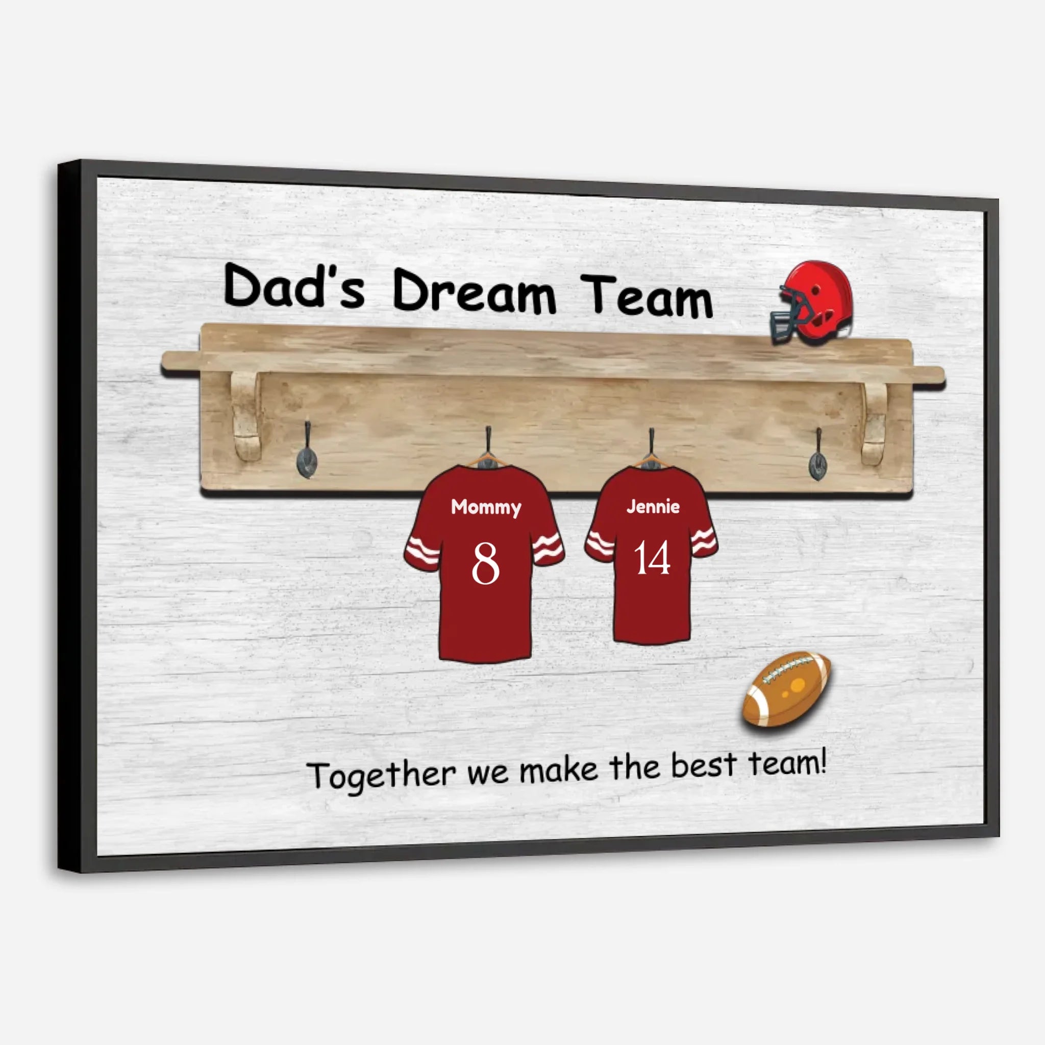 Dads Dream Team Custom Soccer Jersey Poster from 89Prints