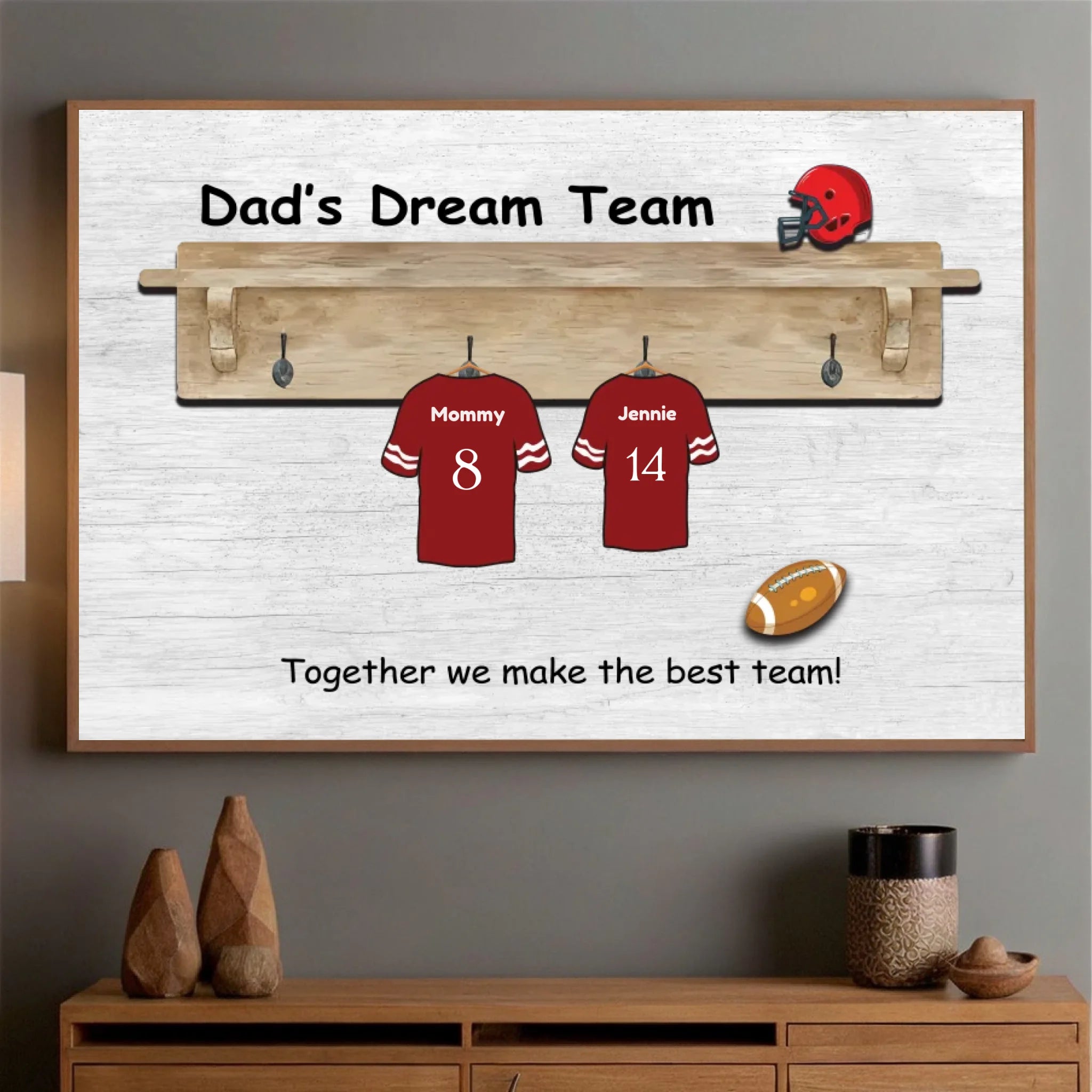 Dads Dream Team Custom Soccer Jersey Poster from 89Prints