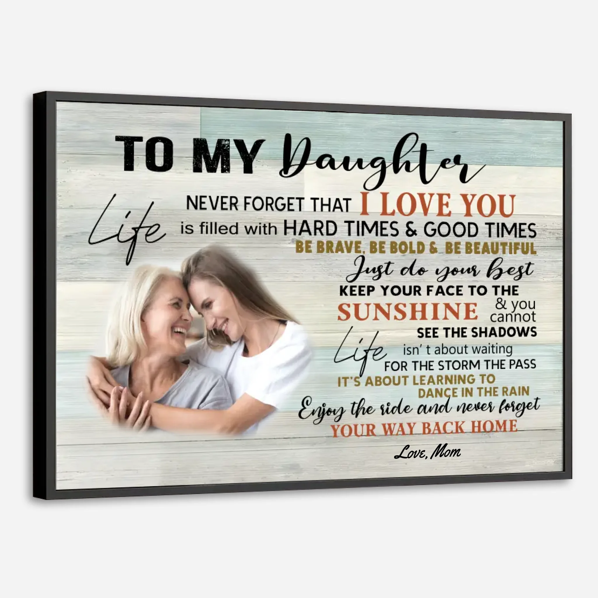Customized 'To My Daughter' Poster – A Loving Personalized Gift - 89Prints