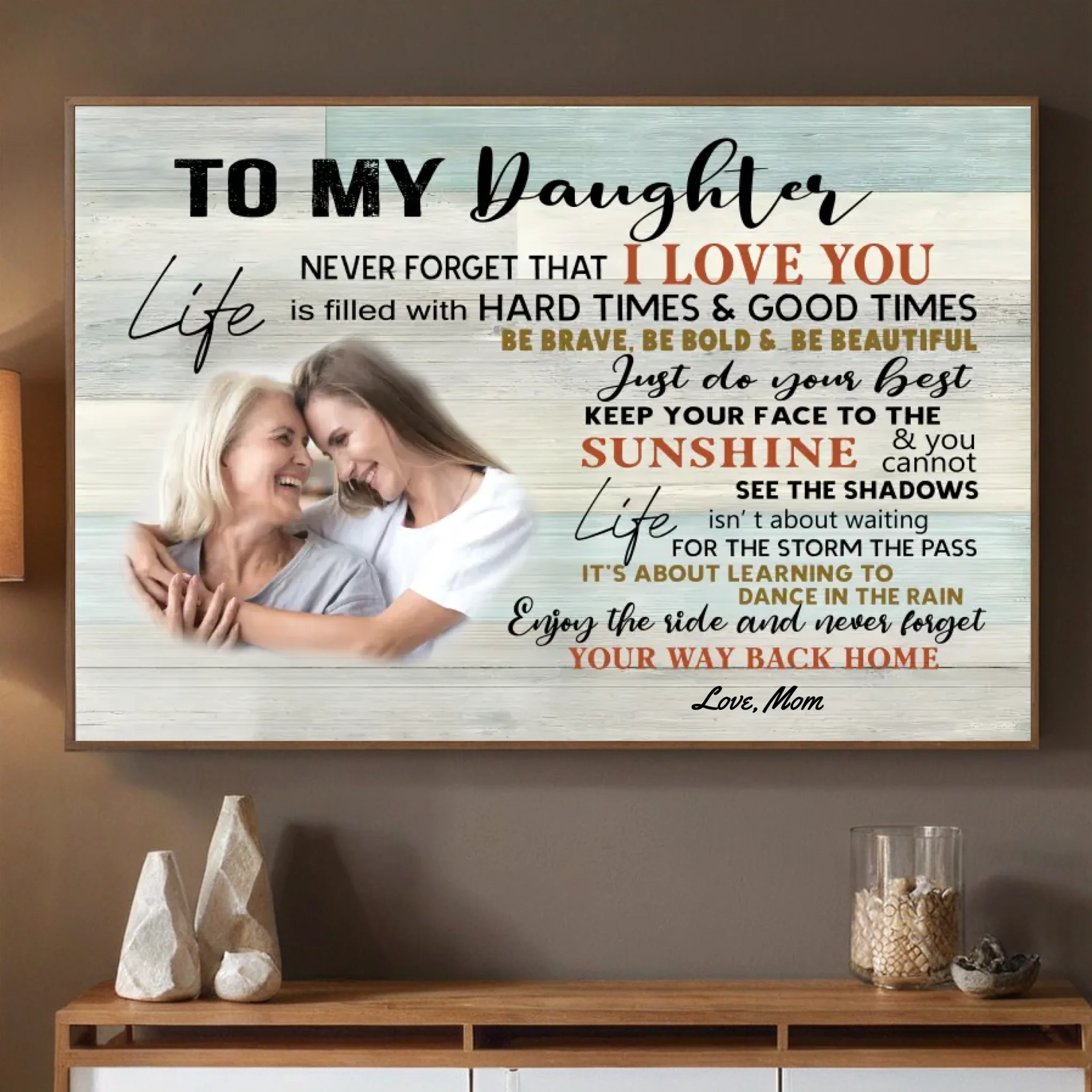 Customized 'To My Daughter' Poster – A Loving Personalized Gift - 89Prints
