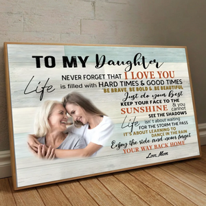 Customized 'To My Daughter' Poster – A Loving Personalized Gift - 89Prints