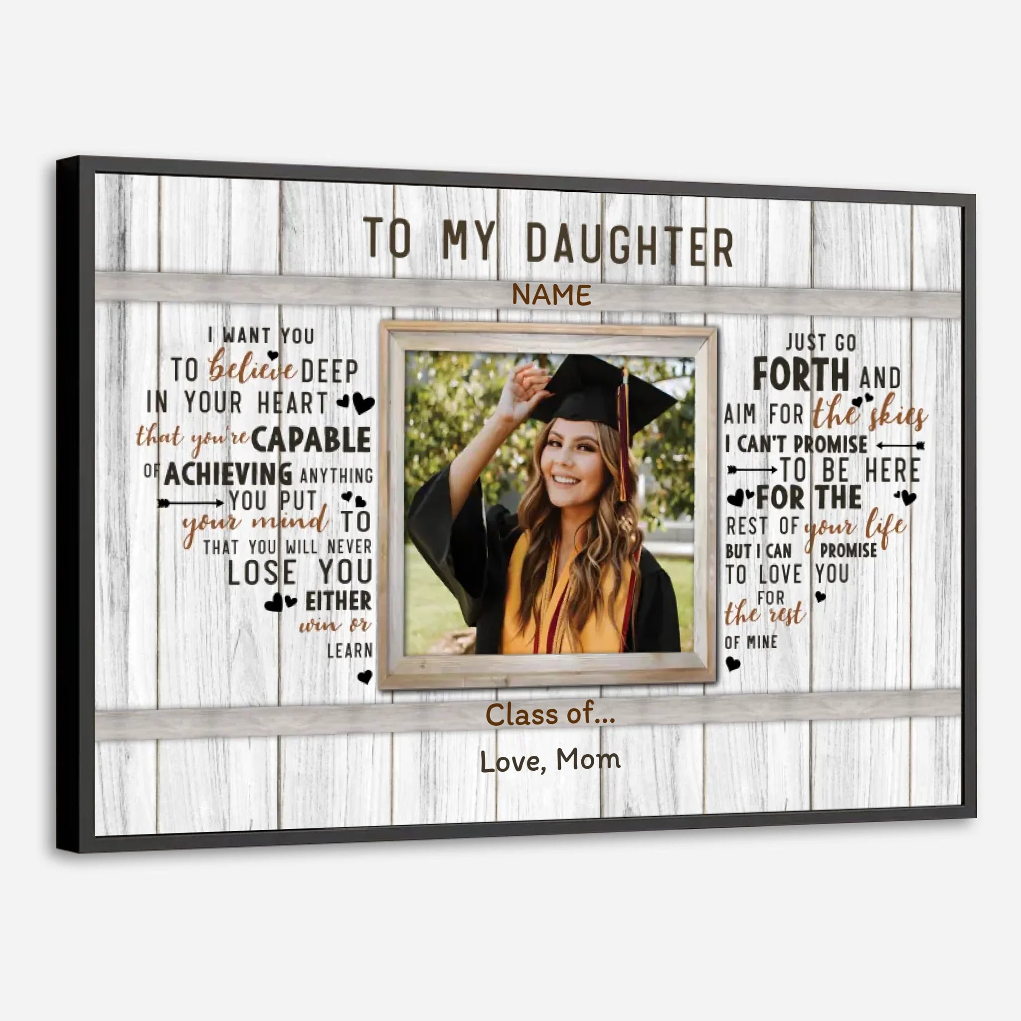 Motivational Custom Poster for Daughters – Inspire Strength and Confidence with a Personalized Gift - 89Prints