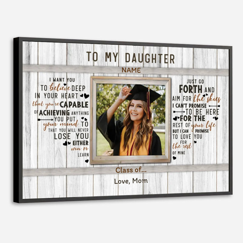 Motivational Custom Poster for Daughters – Inspire Strength and Confidence with a Personalized Gift - 89Prints