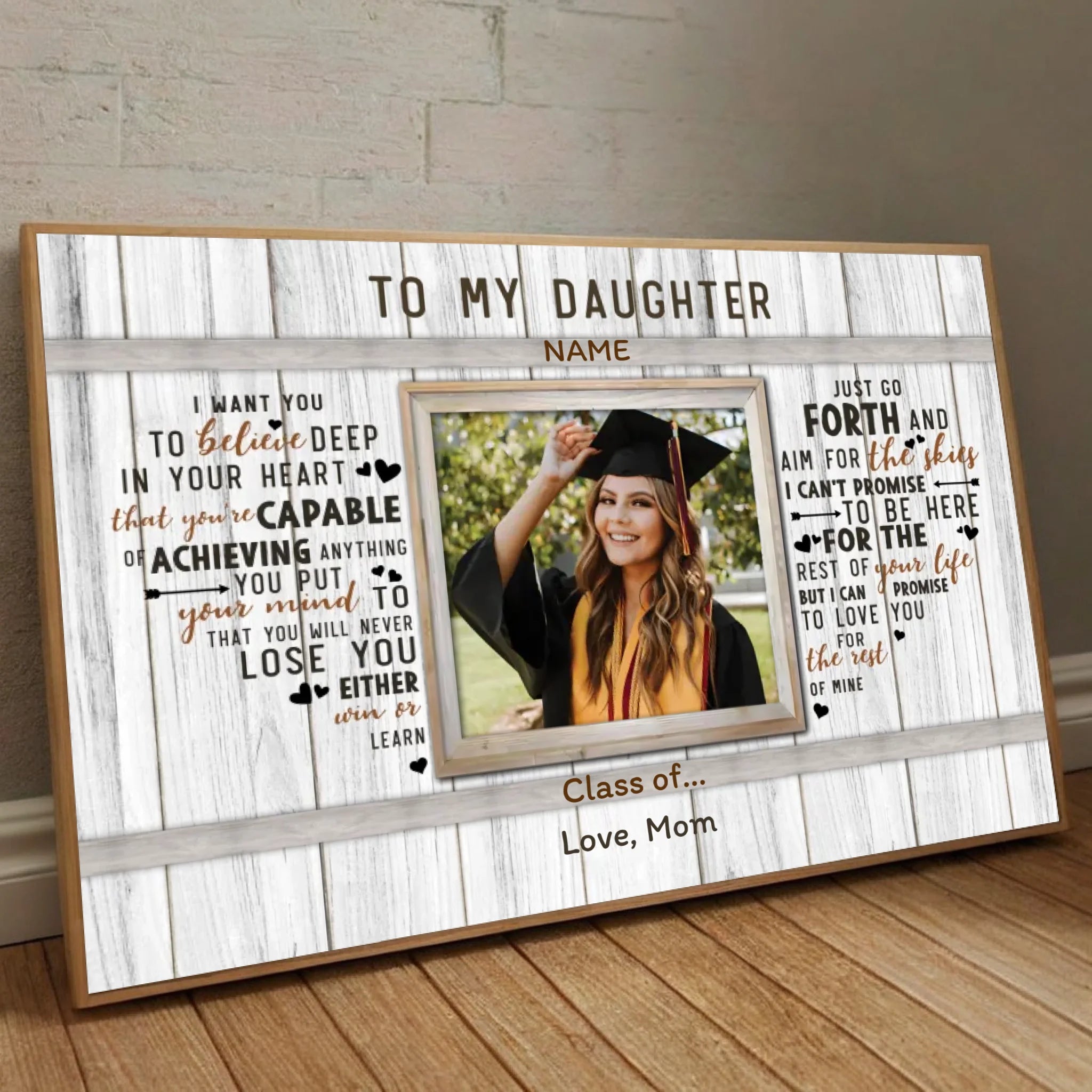Motivational Custom Poster for Daughters – Inspire Strength and Confidence with a Personalized Gift - 89Prints