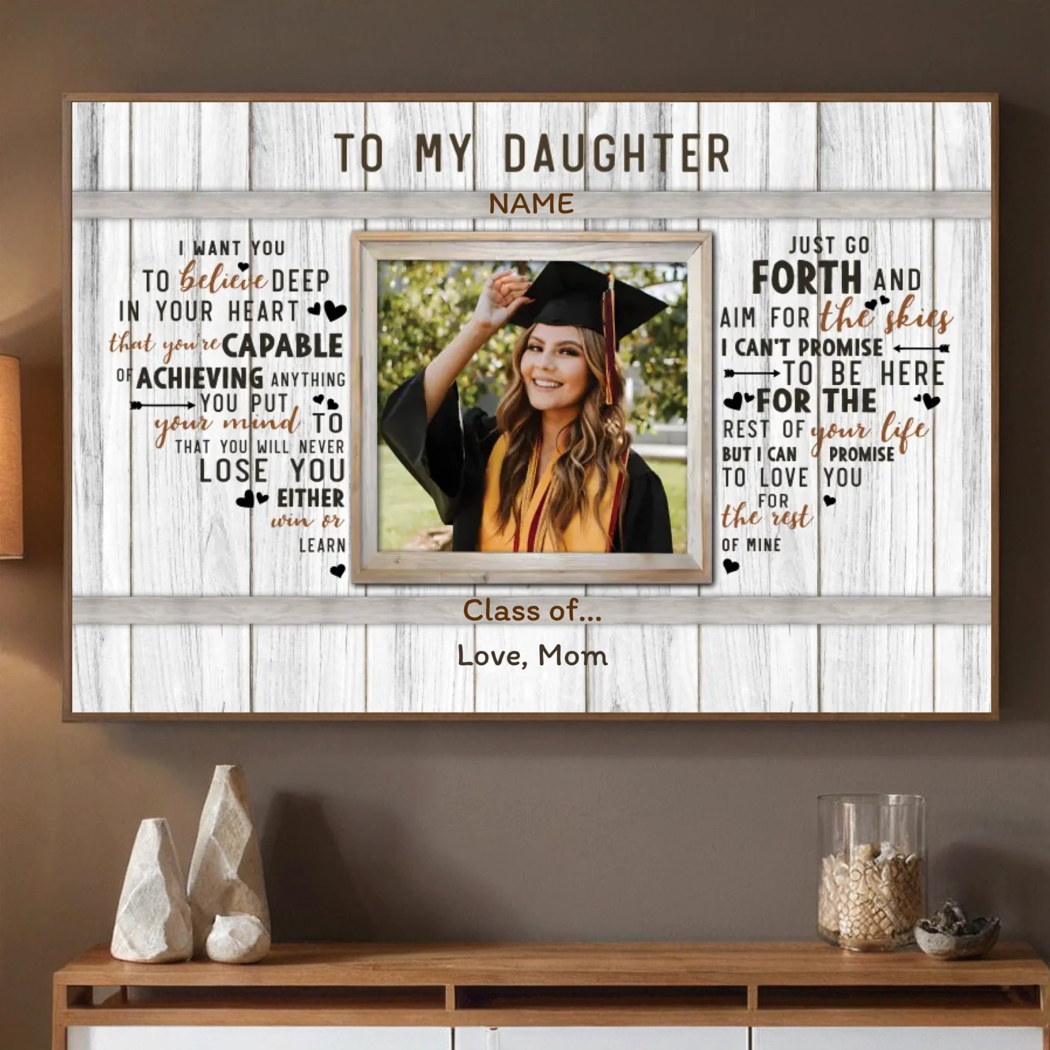 Motivational Custom Poster for Daughters – Inspire Strength and Confidence with a Personalized Gift - 89Prints