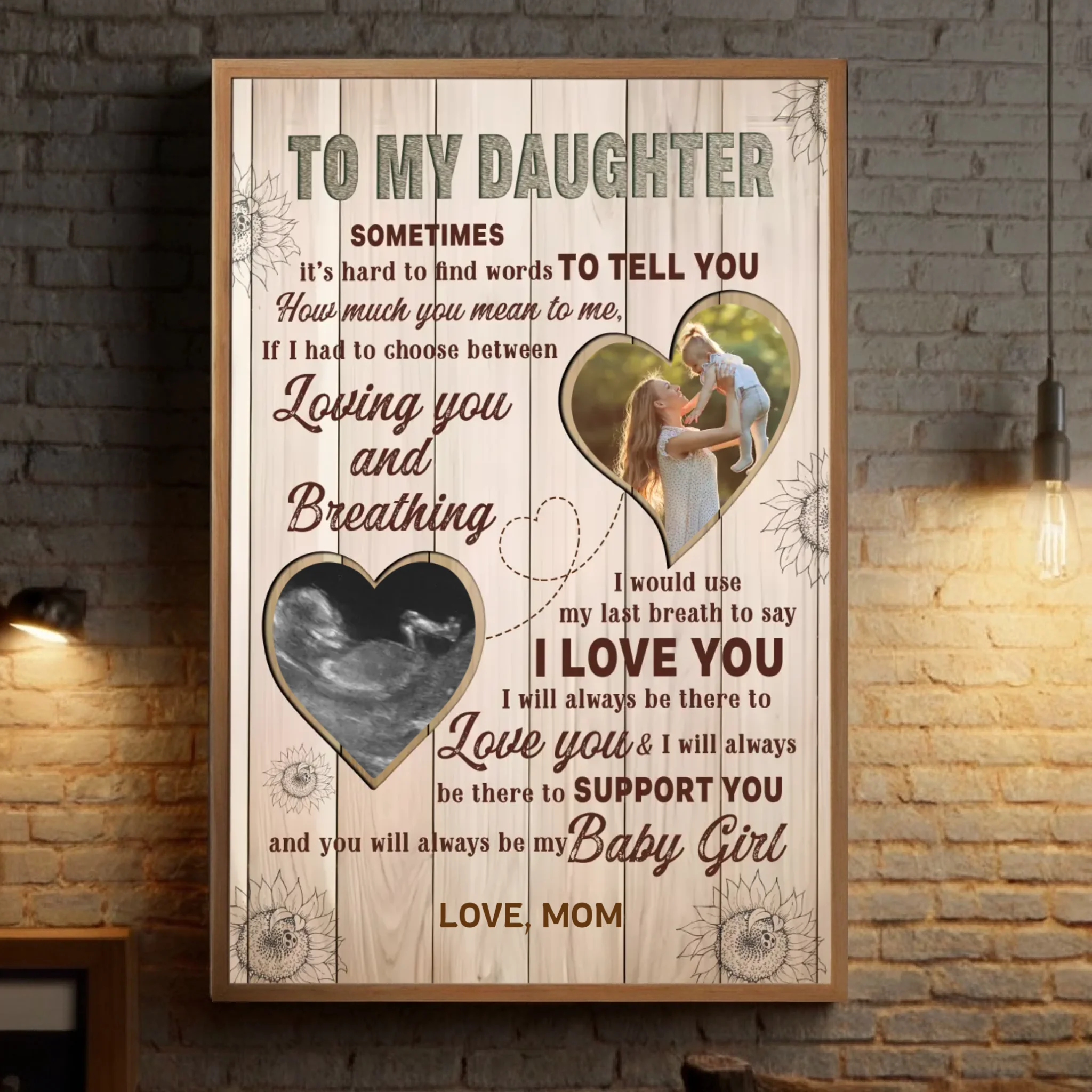 Customizable Poster for Daughters – A Touching Expression of Love - 89Prints
