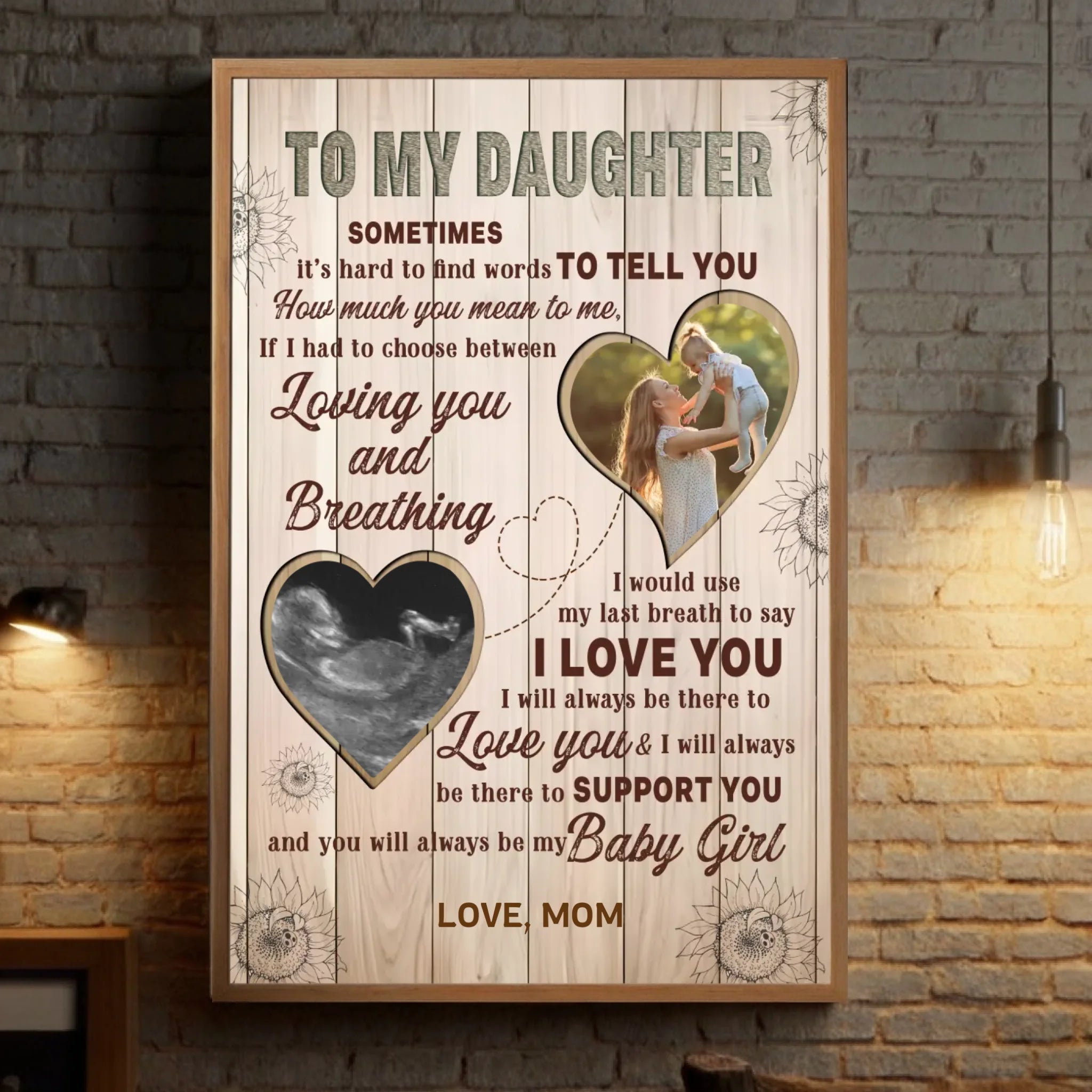Customizable Poster for Daughters – A Touching Expression of Love - 89Prints