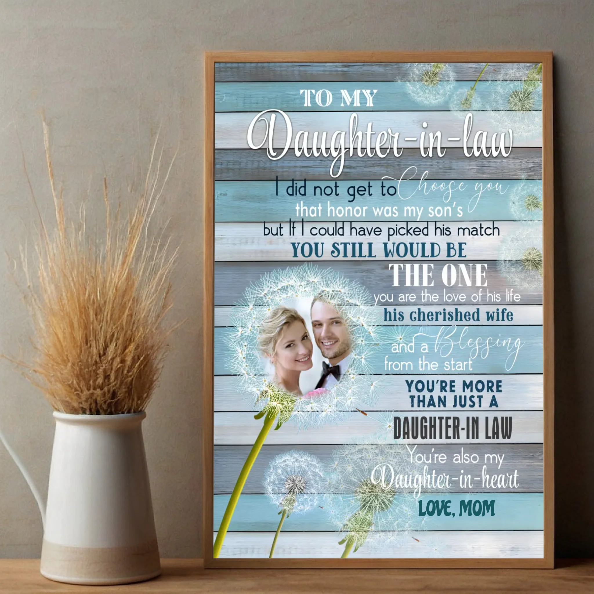 Personalized Poster for Daughter-in-law – Heartfelt Gift from Mother-in-law