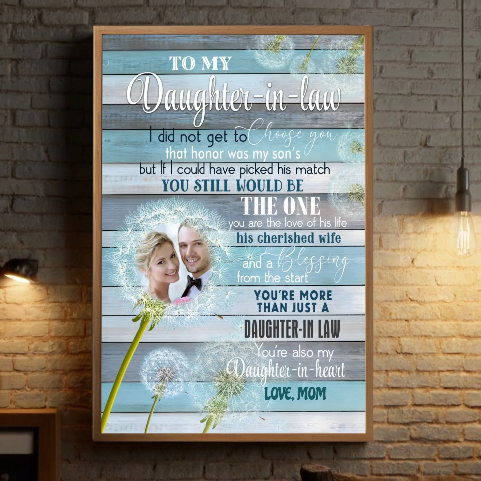 Personalized Poster for Daughter-in-law – Heartfelt Gift from Mother-in-law