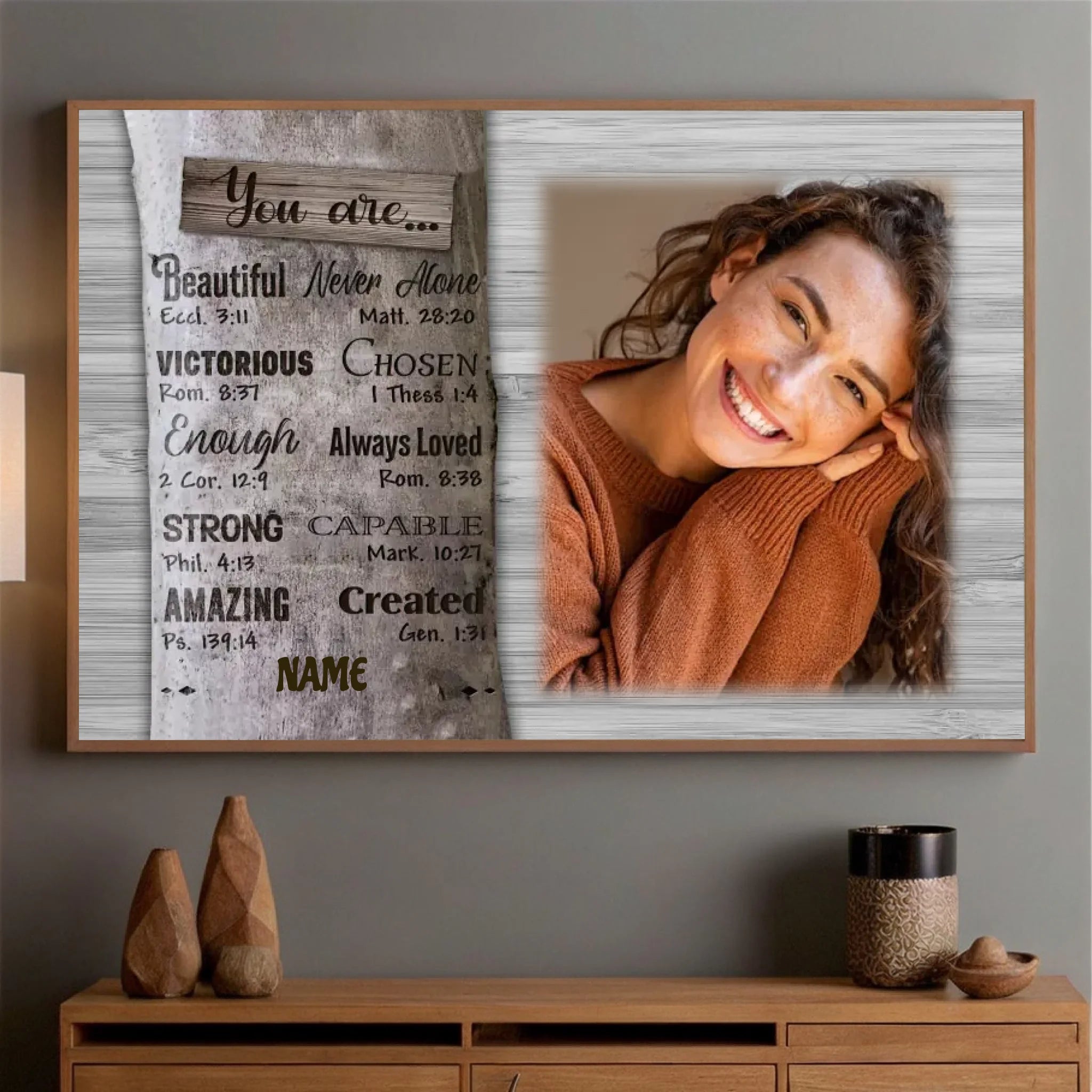 Personalized Daughter Poster – Custom Name, Photo & Inspirational Message - 89Prints