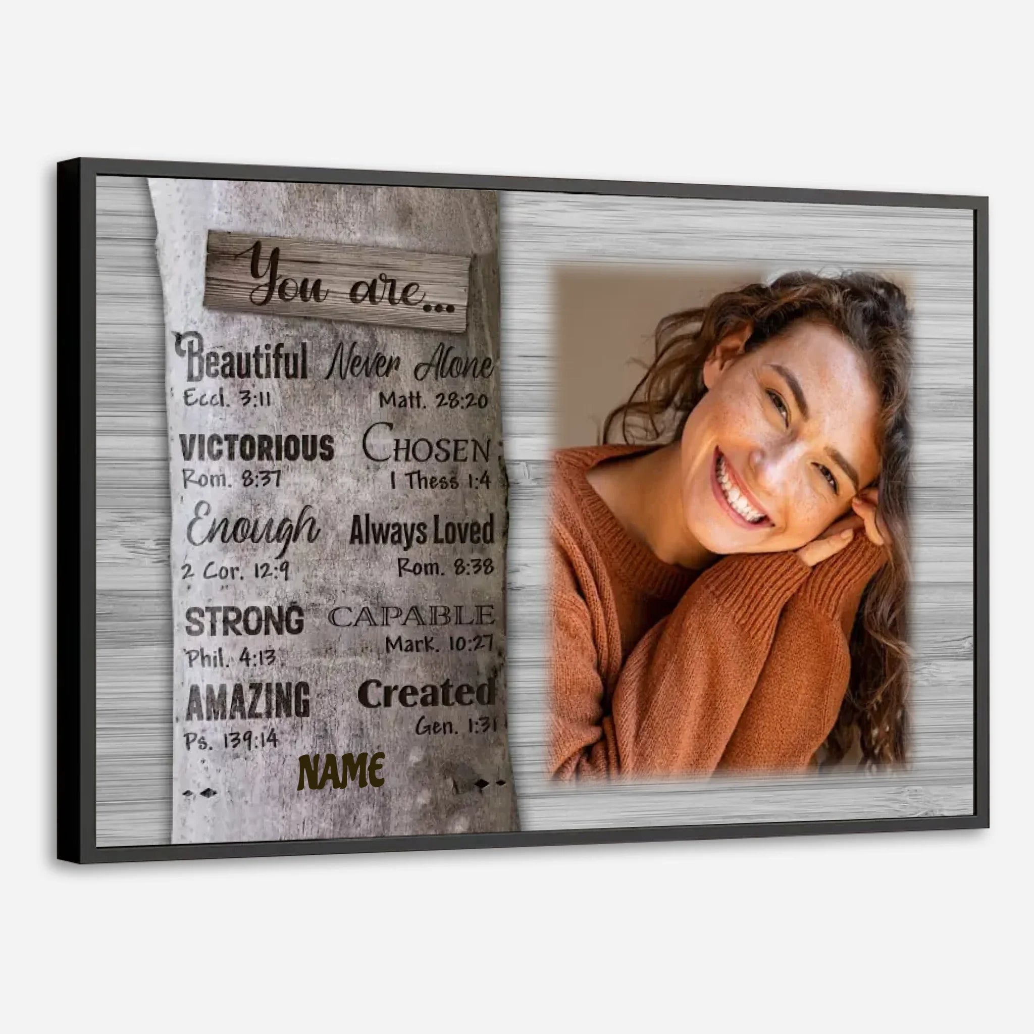 Personalized Daughter Poster – Custom Name, Photo & Inspirational Message - 89Prints