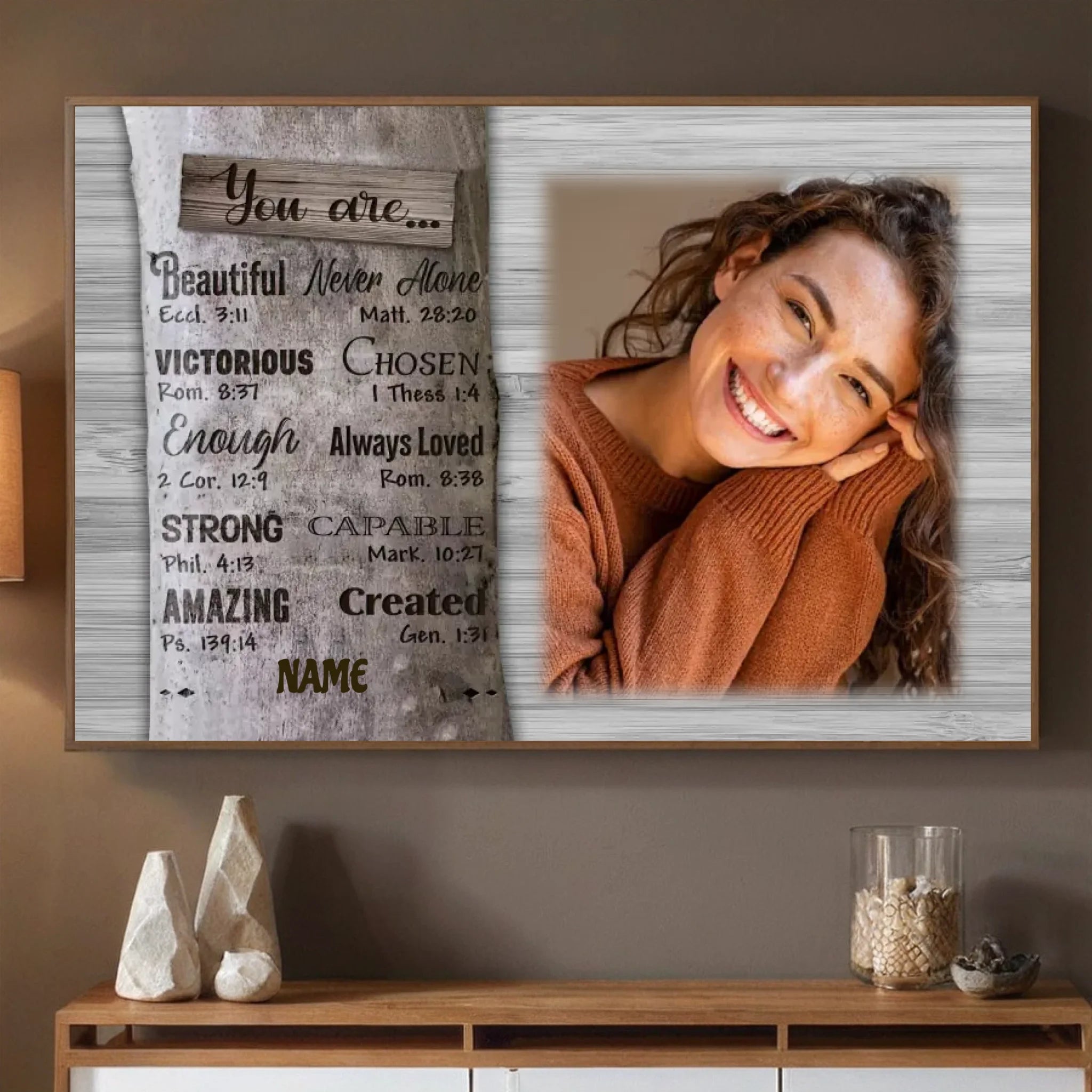 Personalized Daughter Poster – Custom Name, Photo & Inspirational Message - 89Prints