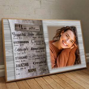 Personalized Daughter Poster – Custom Name, Photo & Inspirational Message - 89Prints