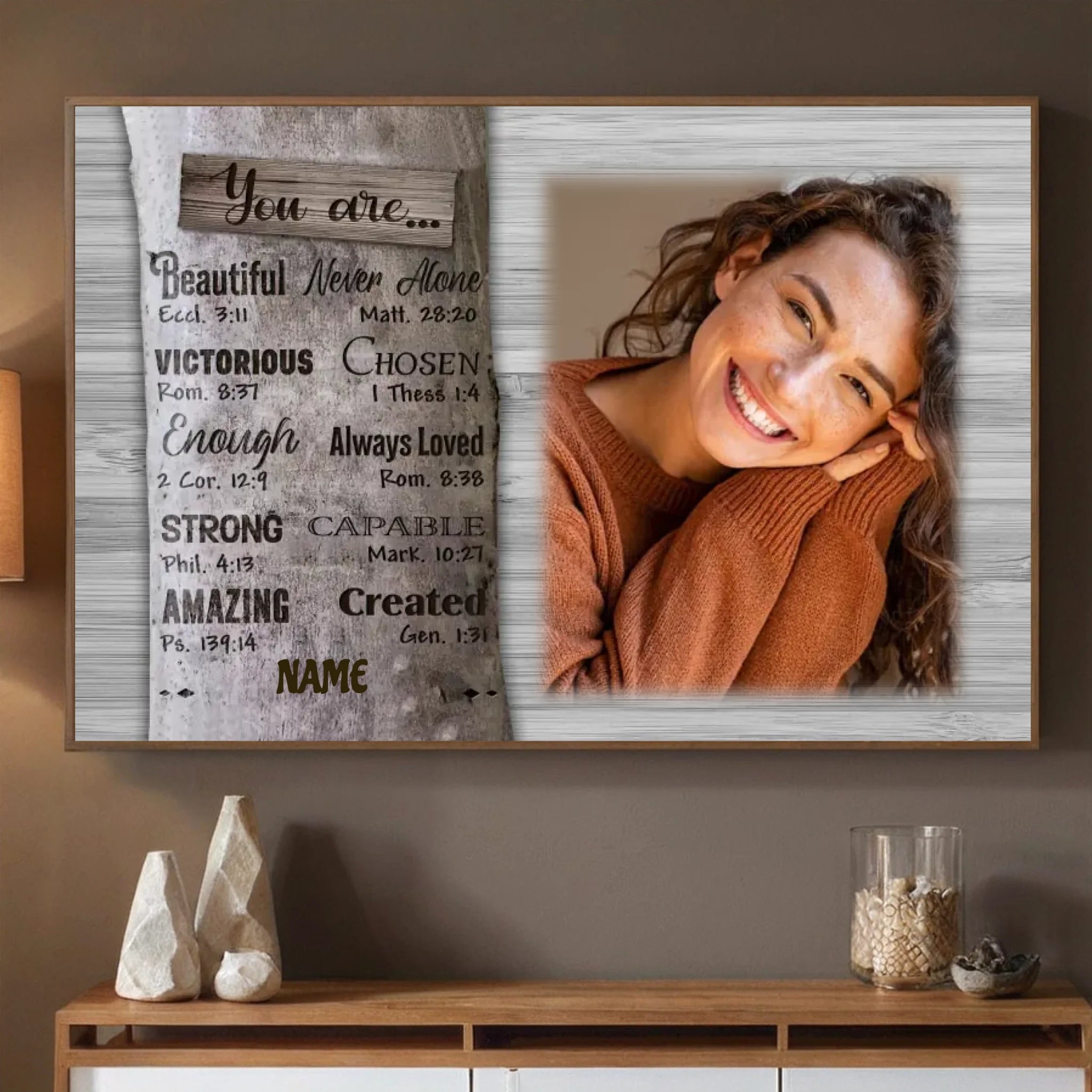 Personalized Daughter Poster – Custom Name, Photo & Inspirational Message - 89Prints