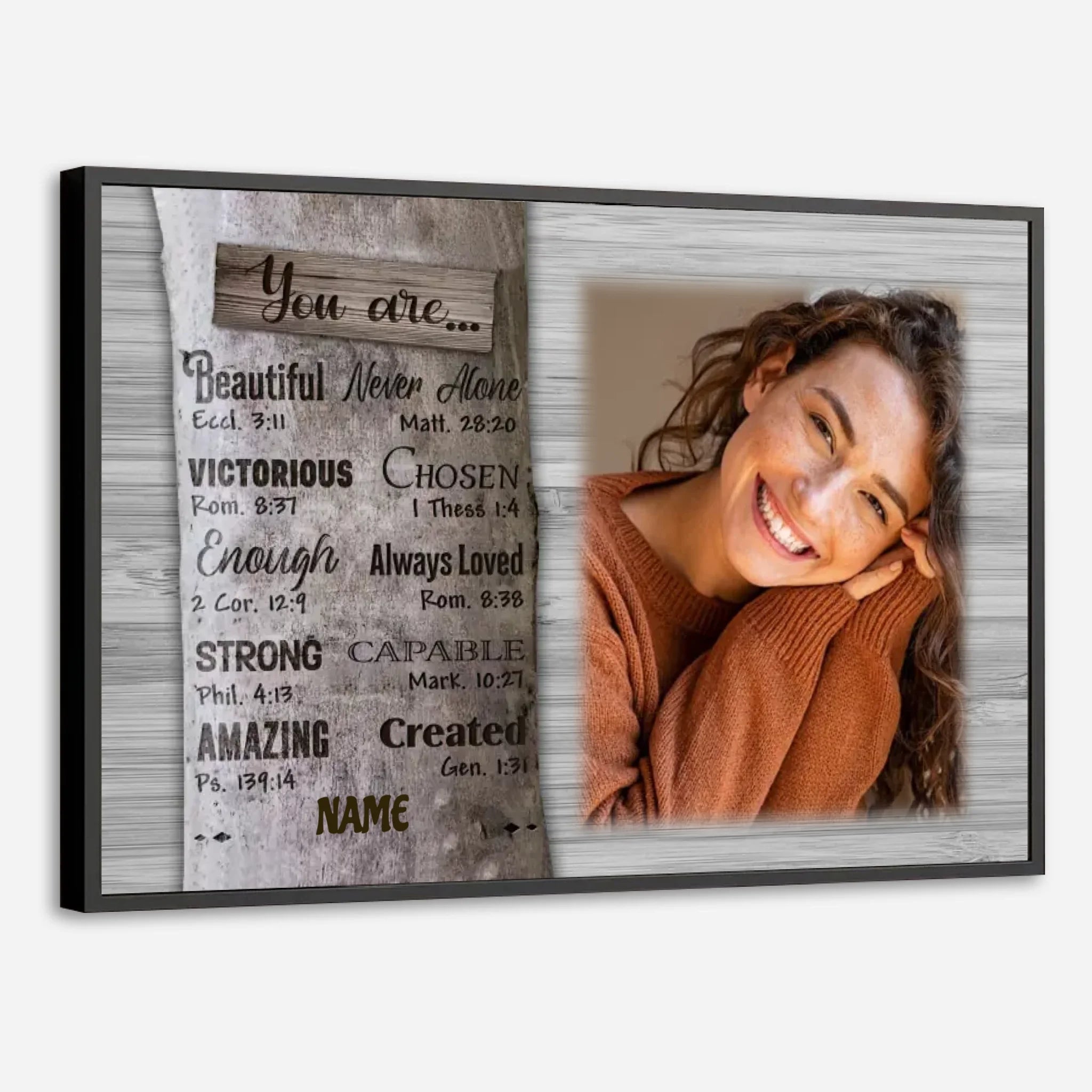 Personalized Daughter Poster – Custom Name, Photo & Inspirational Message - 89Prints