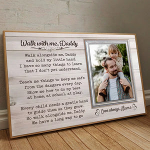 Personalized Father & Daughter Poem Poster – Walk With Me, Daddy - 89Prints