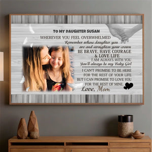Personalized Poster from Mom to Daughter – Be Brave, Love Life - 89Prints