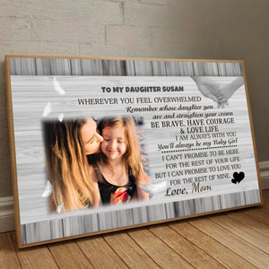 Personalized Poster from Mom to Daughter – Be Brave, Love Life - 89Prints