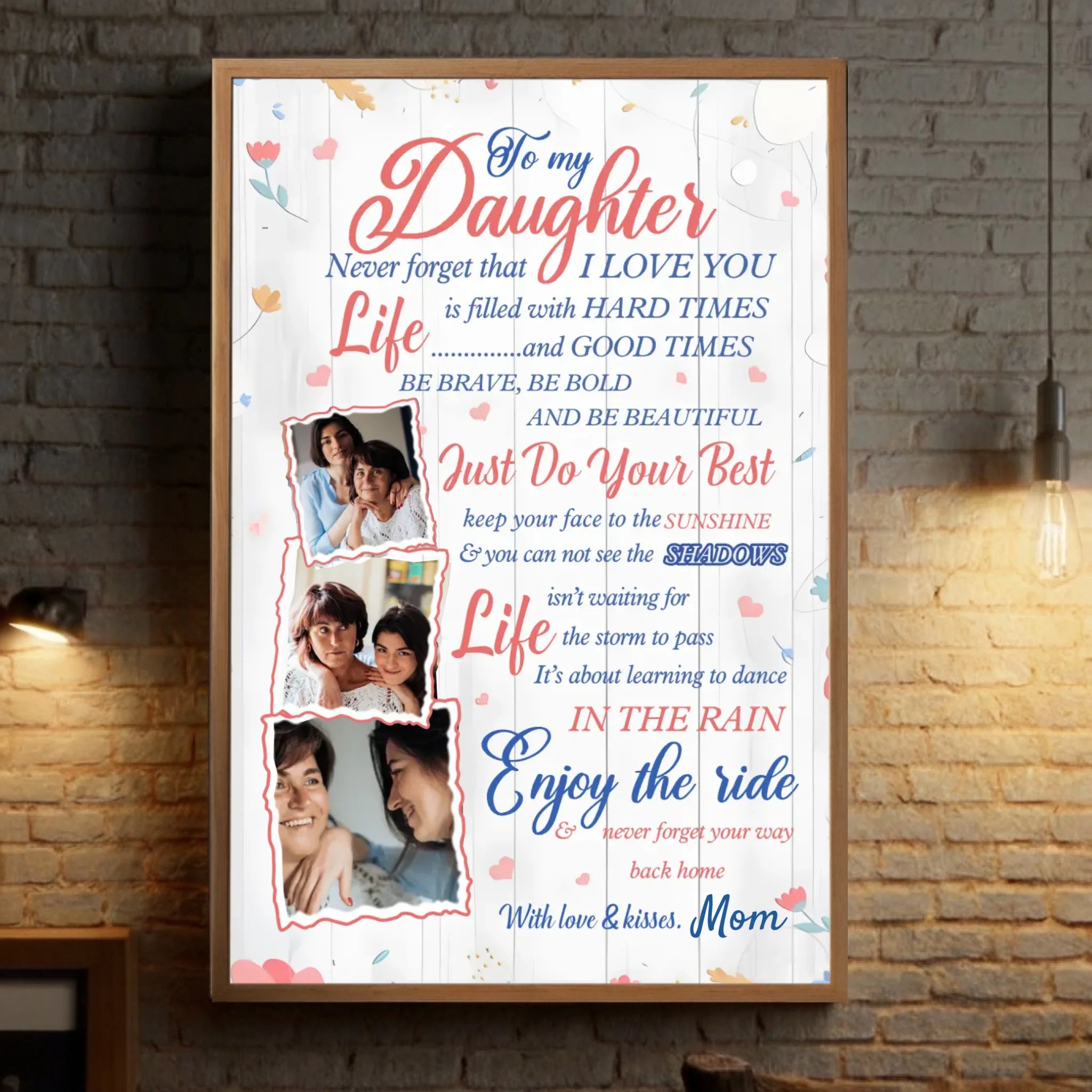 Custom Daughter Poster – A Heartfelt Gift from Mom - 89Prints