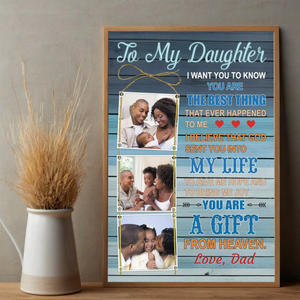 Custom Father Daughter Poster – A Heartfelt Message for Your Girl - 89Prints