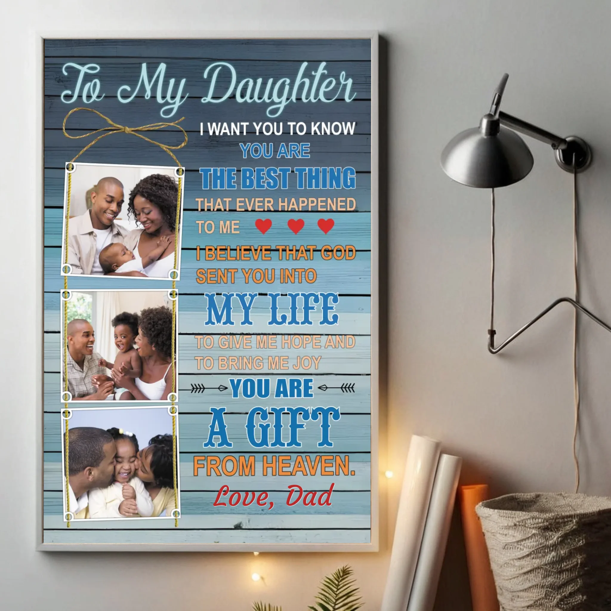 Custom Father Daughter Poster – A Heartfelt Message for Your Girl - 89Prints