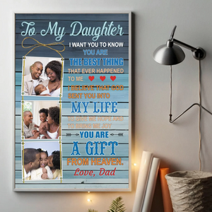 Custom Father Daughter Poster – A Heartfelt Message for Your Girl - 89Prints