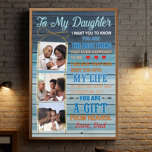 Custom Father Daughter Poster – A Heartfelt Message for Your Girl - 89Prints