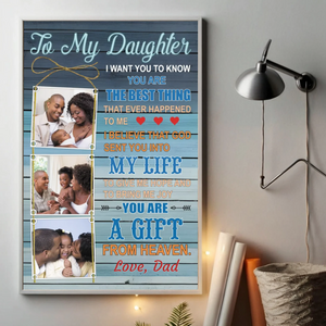 Custom Father Daughter Poster – A Heartfelt Message for Your Girl - 89Prints