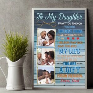 Custom Father Daughter Poster – A Heartfelt Message for Your Girl - 89Prints