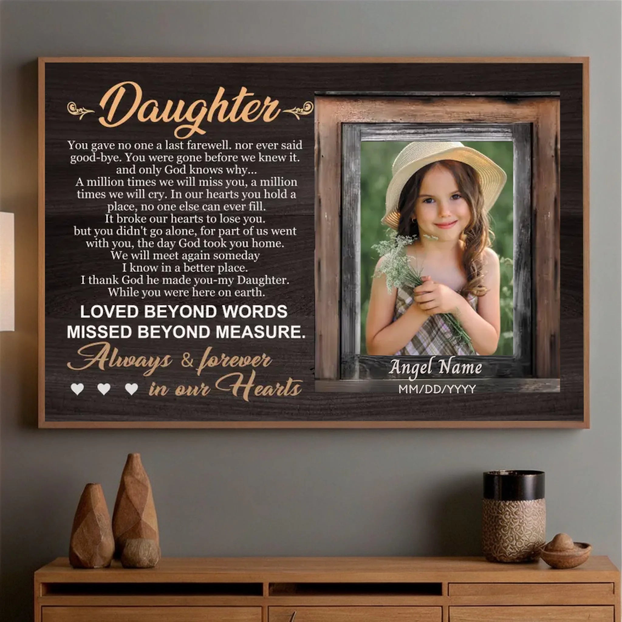 Custom Poster for Daughter – Celebrate the Unbreakable Bond of Love - 89Prints