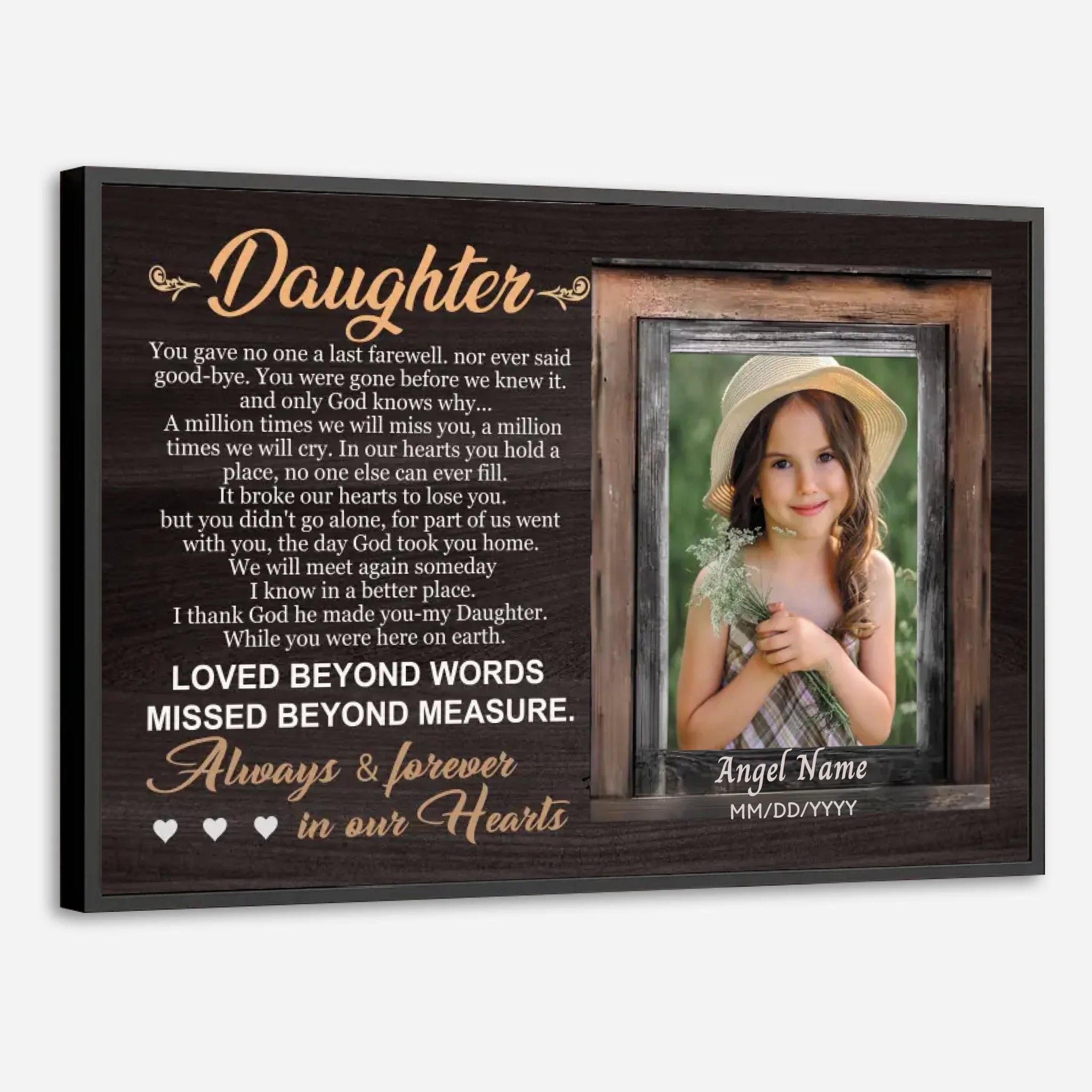 Custom Poster for Daughter – Celebrate the Unbreakable Bond of Love - 89Prints