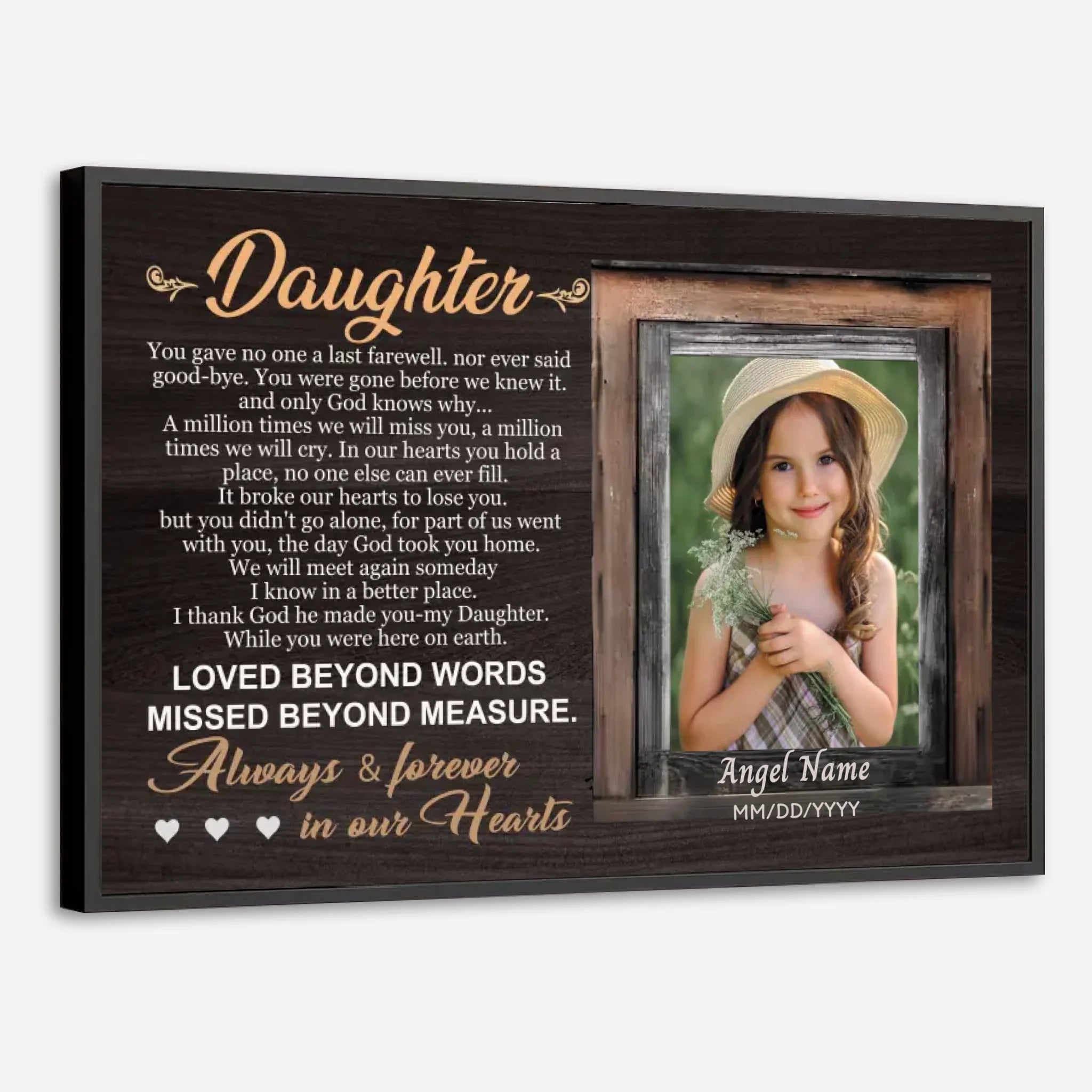 Custom Poster for Daughter – Celebrate the Unbreakable Bond of Love - 89Prints