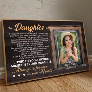 Custom Poster for Daughter – Celebrate the Unbreakable Bond of Love - 89Prints