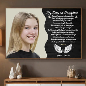 Forever in Our Hearts: A Personalized Memorial Poster for Your Daughter - 89Prints