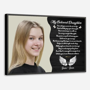 Forever in Our Hearts: A Personalized Memorial Poster for Your Daughter - 89Prints