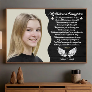 Forever in Our Hearts: A Personalized Memorial Poster for Your Daughter - 89Prints