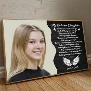 Forever in Our Hearts: A Personalized Memorial Poster for Your Daughter - 89Prints
